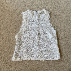 Zara White Lace Top Sz Small